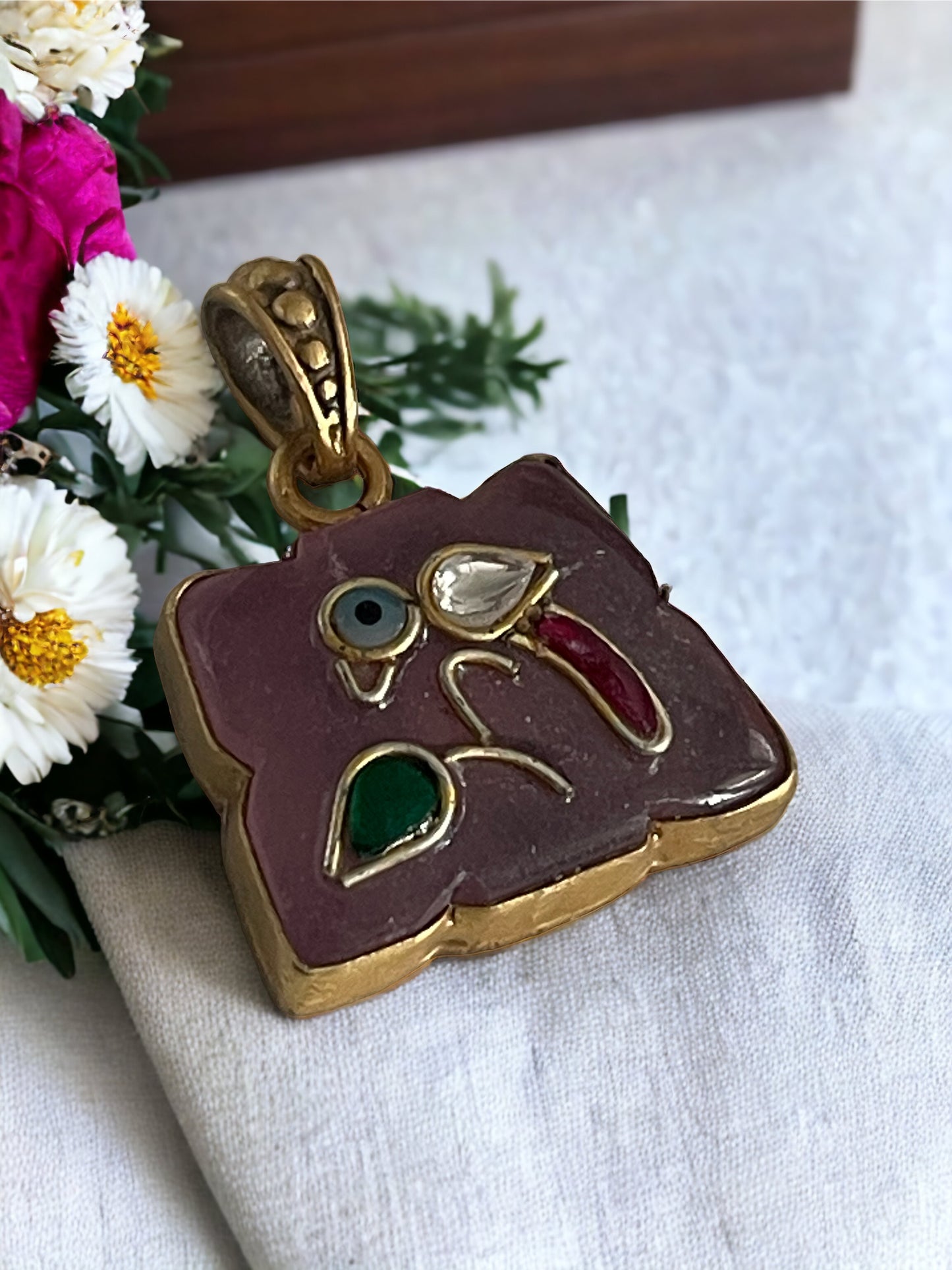 Vinamratha1. 92.5 inlay pendant