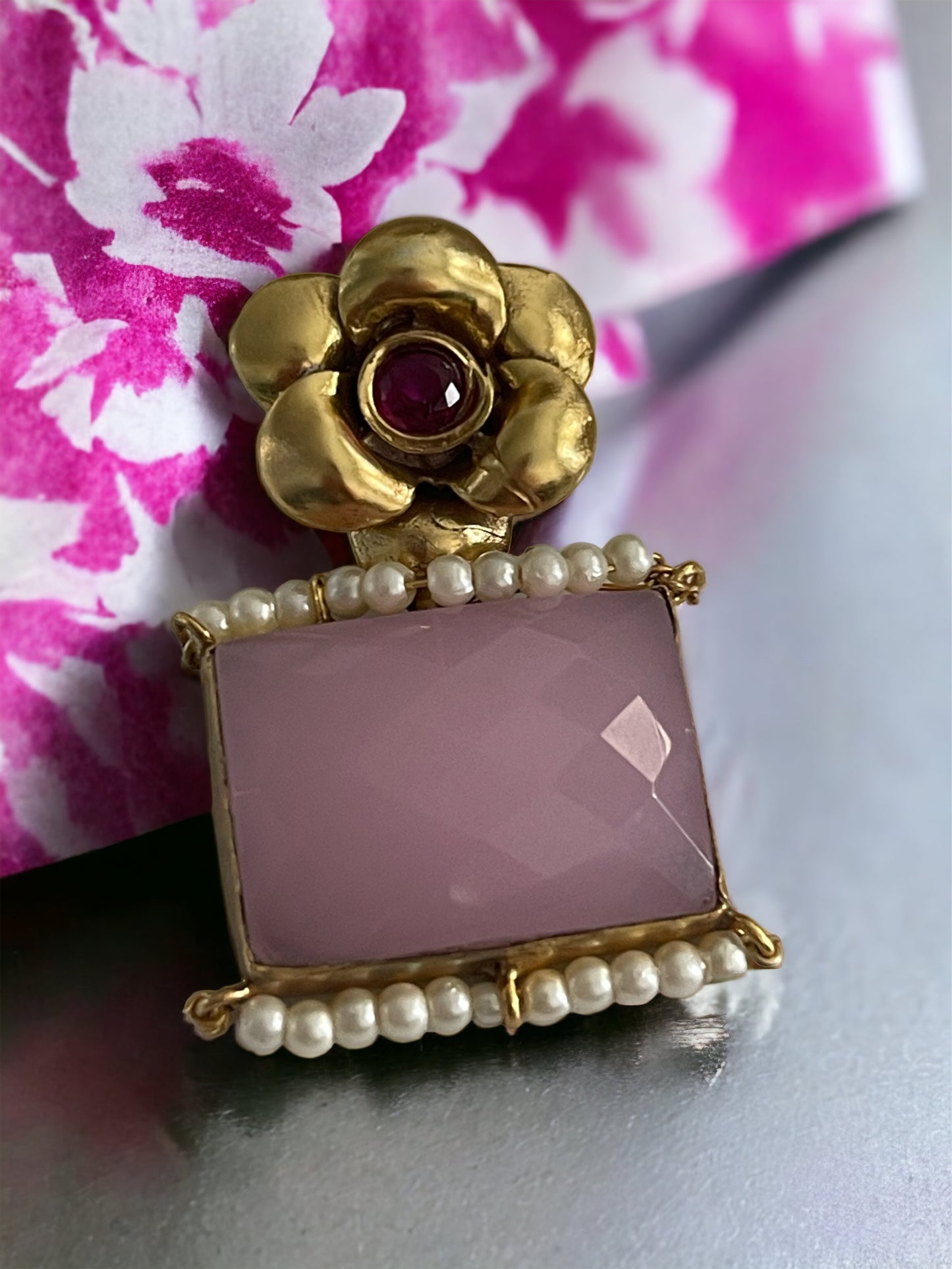 Rose2. 92.5 silver pendant