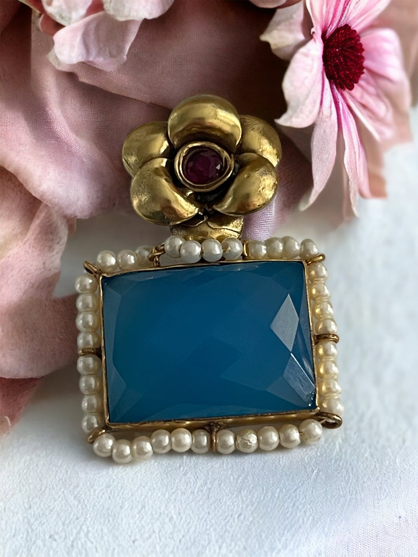 Rose1 92.5 silver pendant