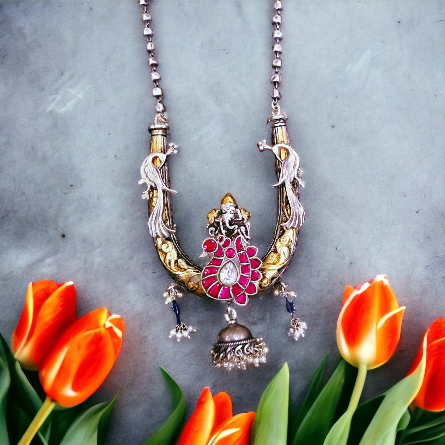 Lord Ganesha 92.5 silver pendant