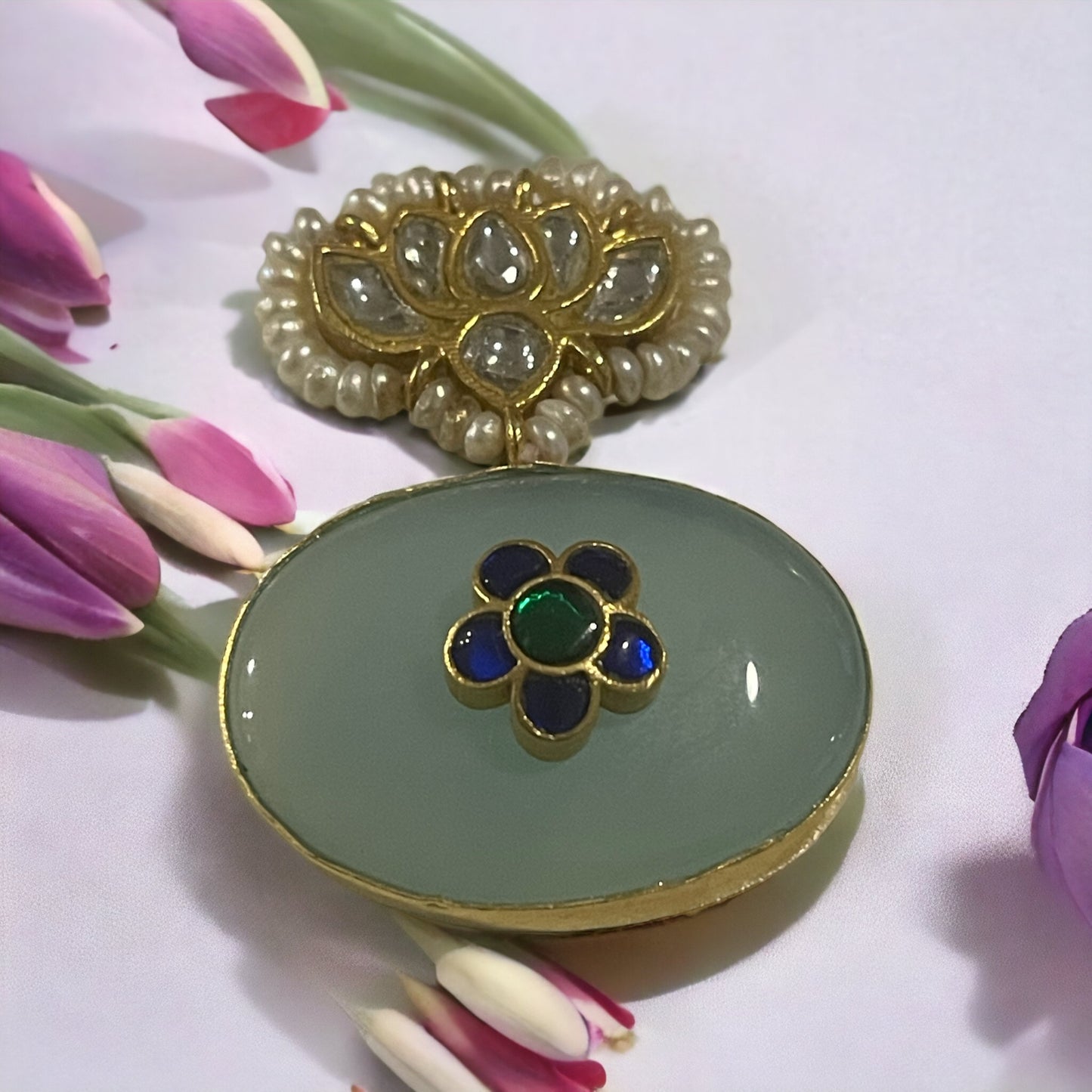 Aanya 92.5 silver stoneinlay