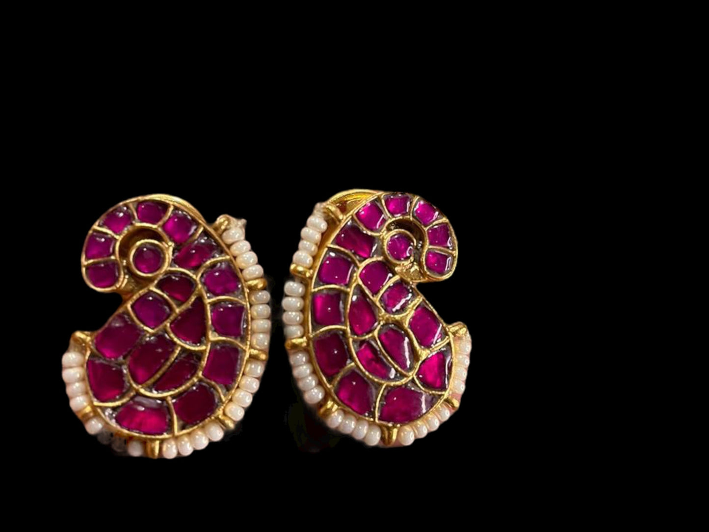 Ramani 92.5 silver jadau Kundan earrings