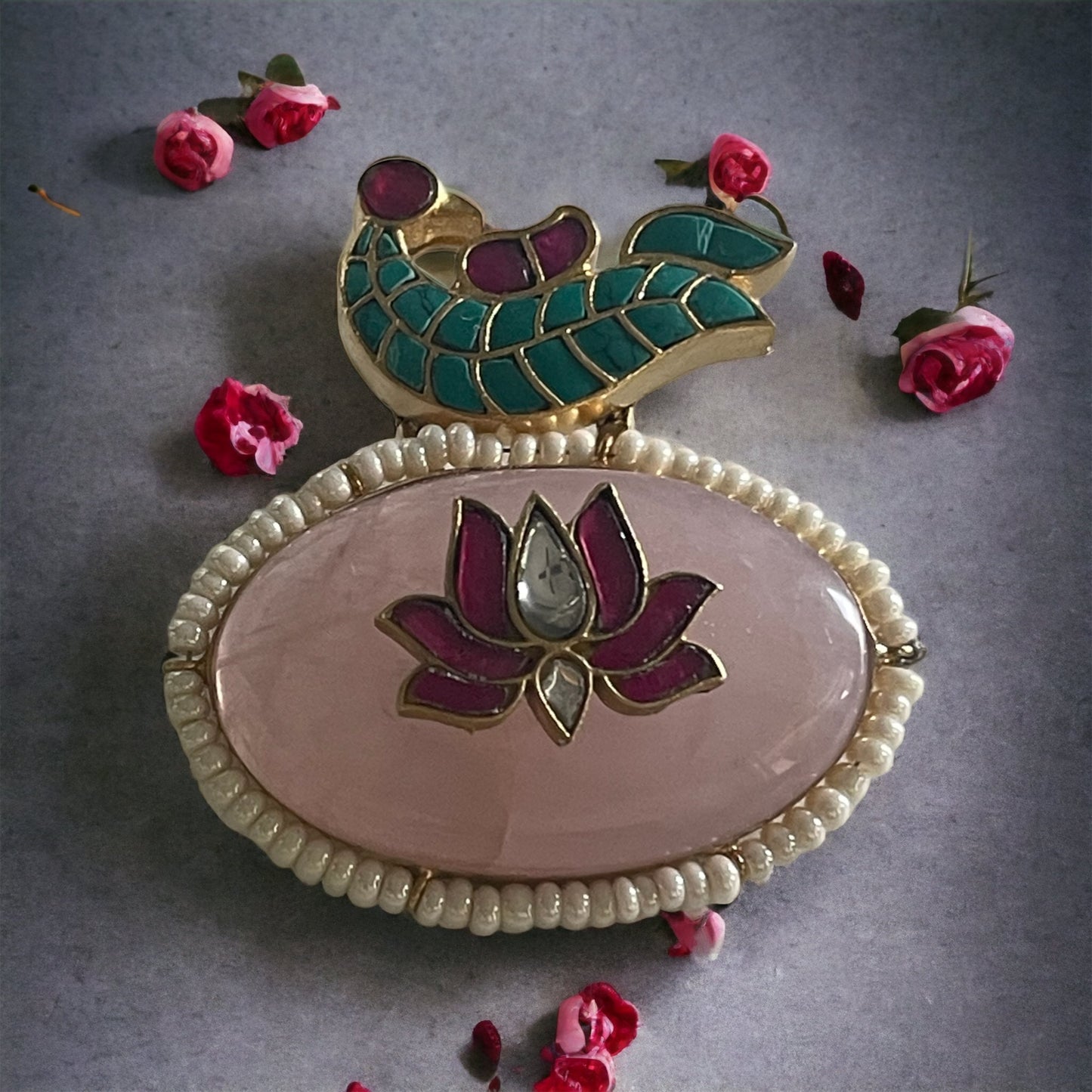 Elena 92.5 silver stoneinlay pendant