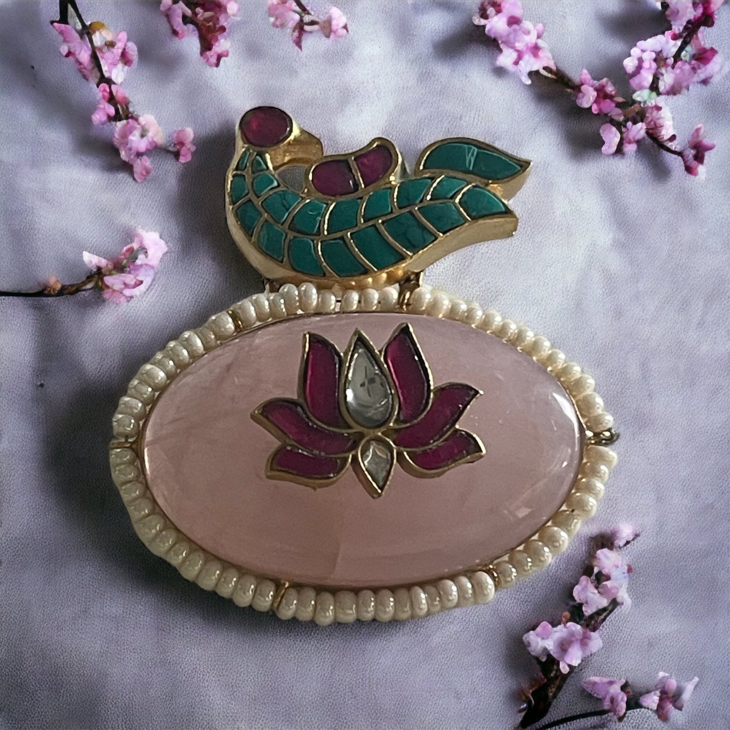 Elena 92.5 silver stoneinlay pendant