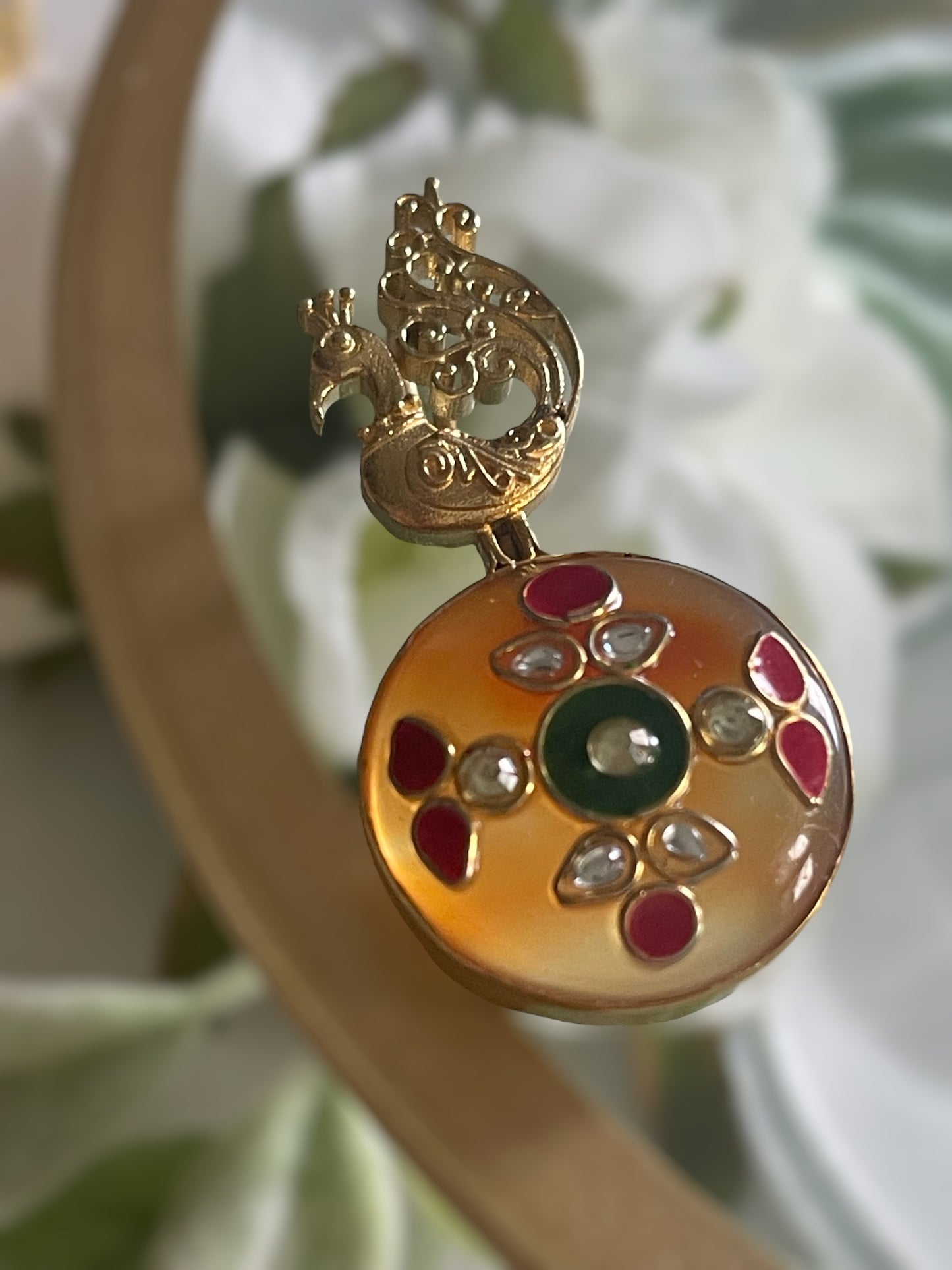 Brielle 92.5 silver stoneinlay pendant