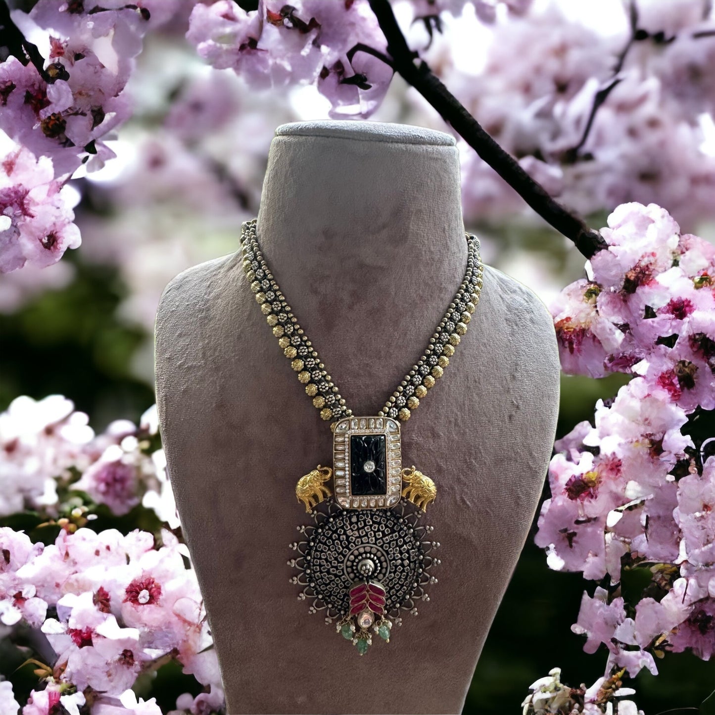 Harsha 92.5 silver Fusion necklace