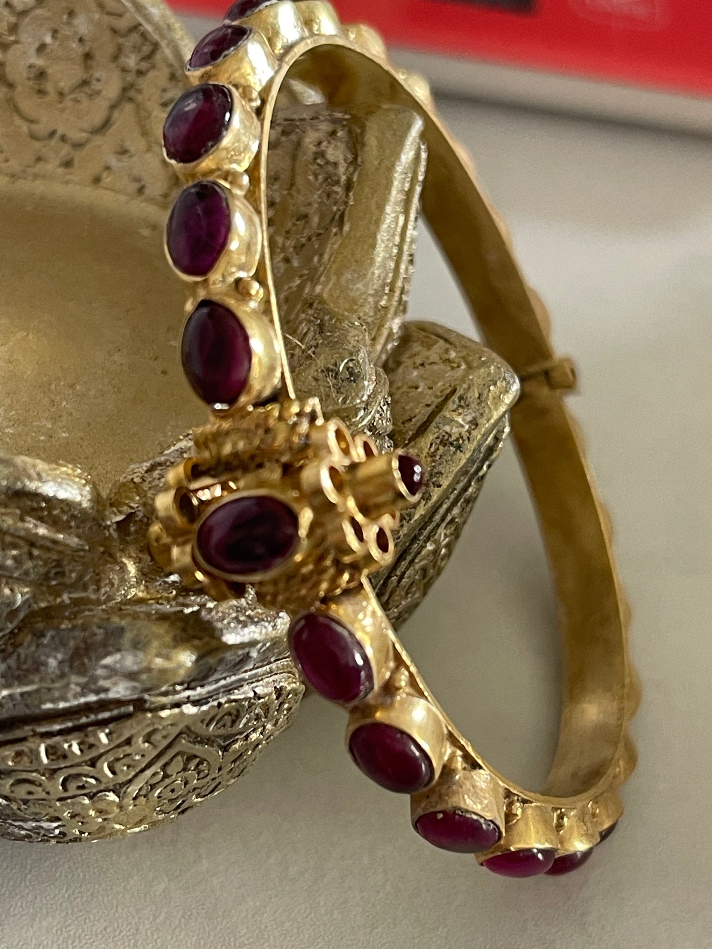 Rani 92.5 silver jadau Kundan Kada