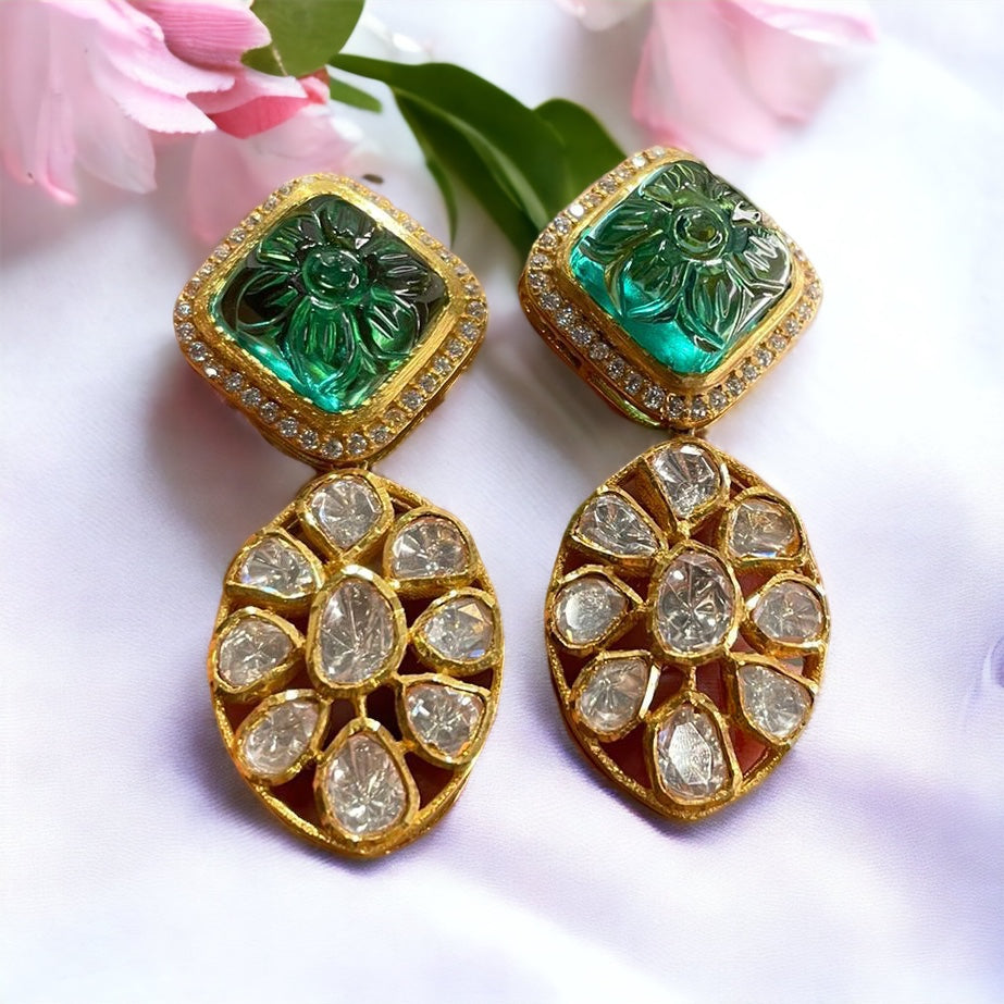 Lamhe2 92.5 silver moissanite earrings