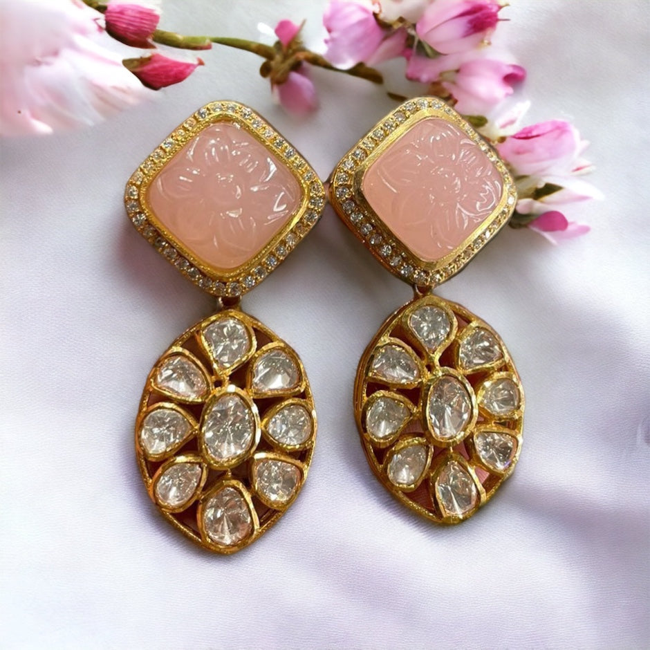 Lamhe moissanite silver earrings