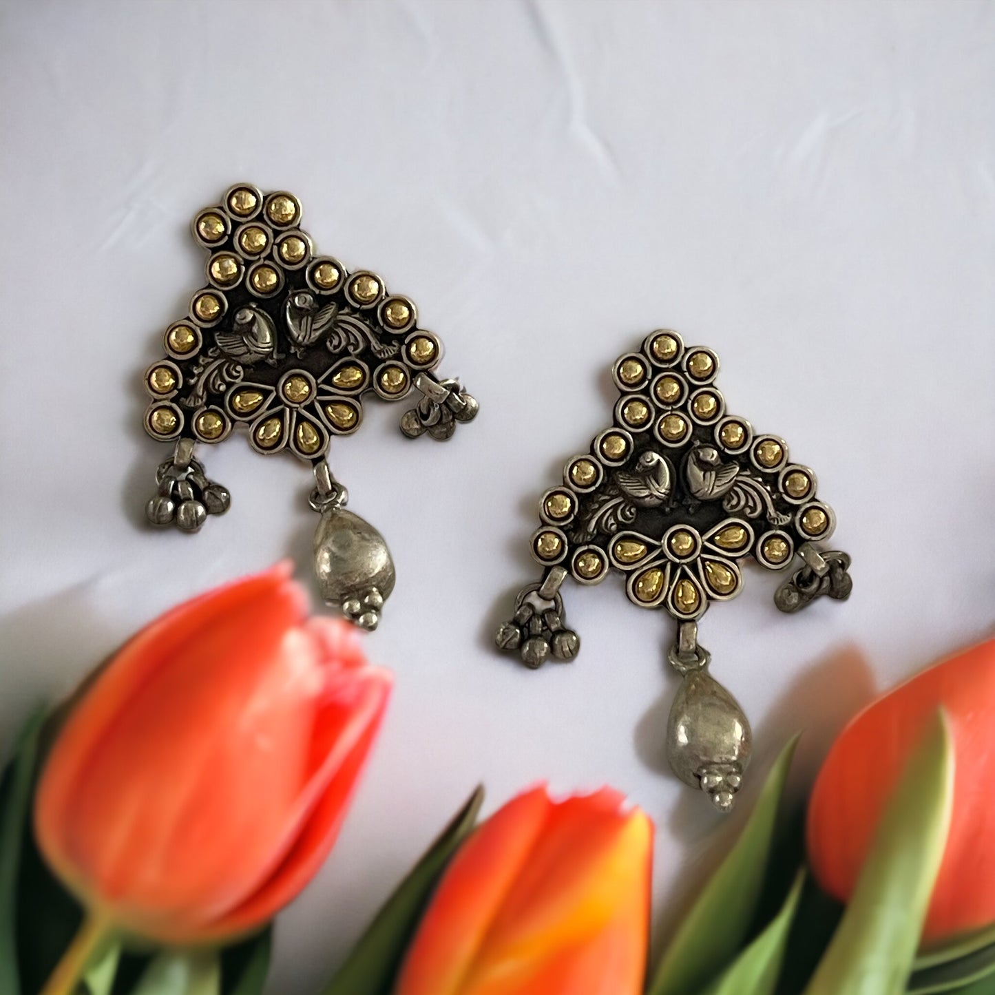 Naintara dual tone earrings