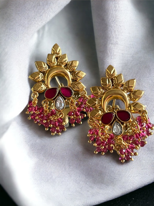 Nowmie 92.5 silver jadau Kundan earrings 2