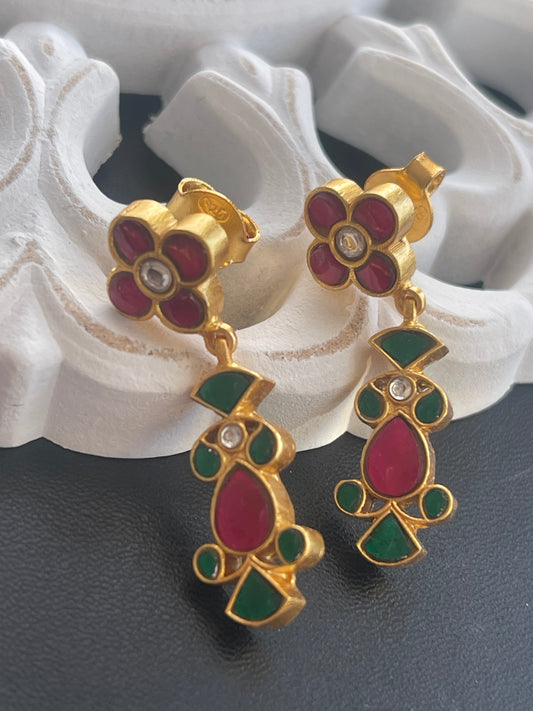 Valentine 92.5 silver Kundan earrings 60