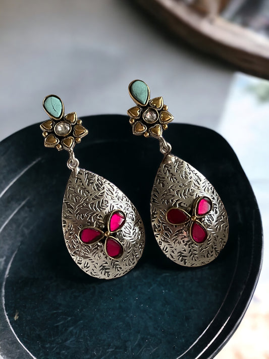 Nowmie 92.5 jadau Kundan earrings 12