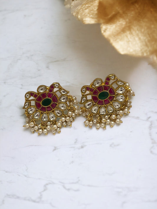 Nowmie 92.5 jadau Kundan earrings 13