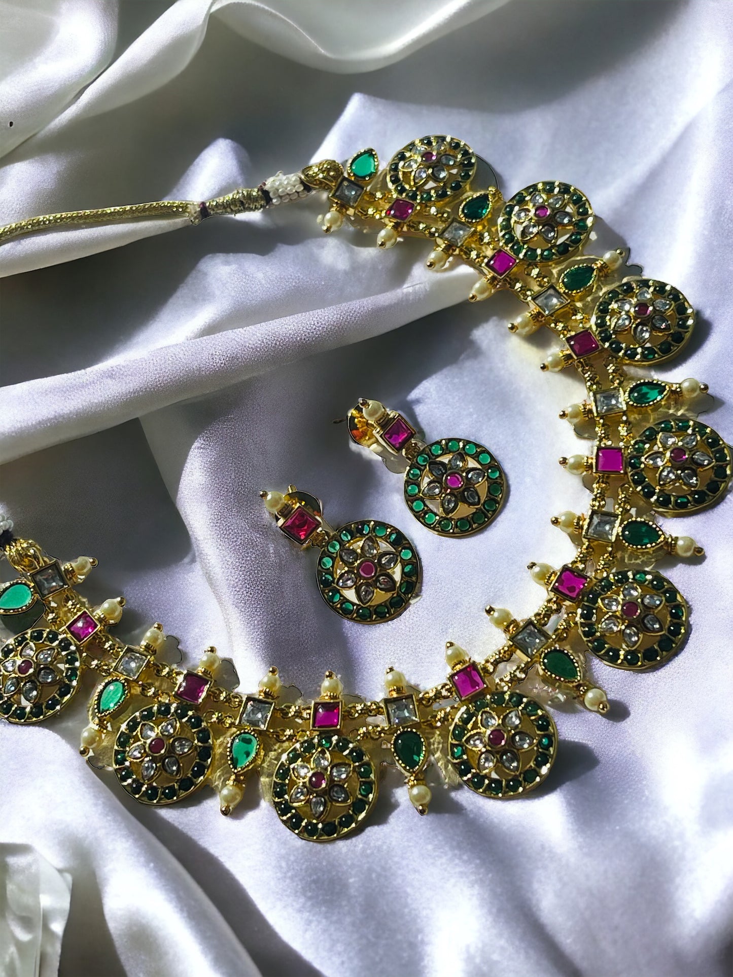 Reshma brass kemp necklace