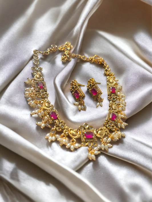 Kaveri brass necklace set 2