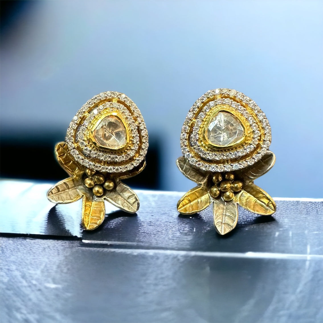 Kesha 92.5 silver moissanite earrings