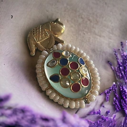 Camille 92.5 silver stoneinlay pendant