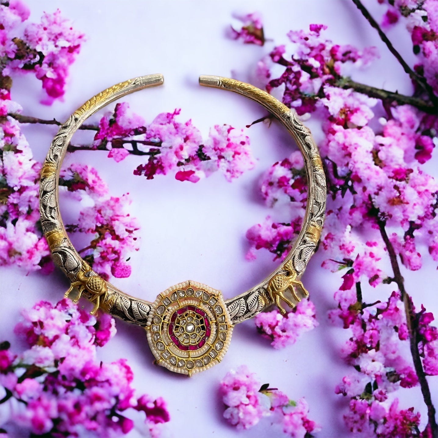 Saanvi 92.5 silver jadau hasli