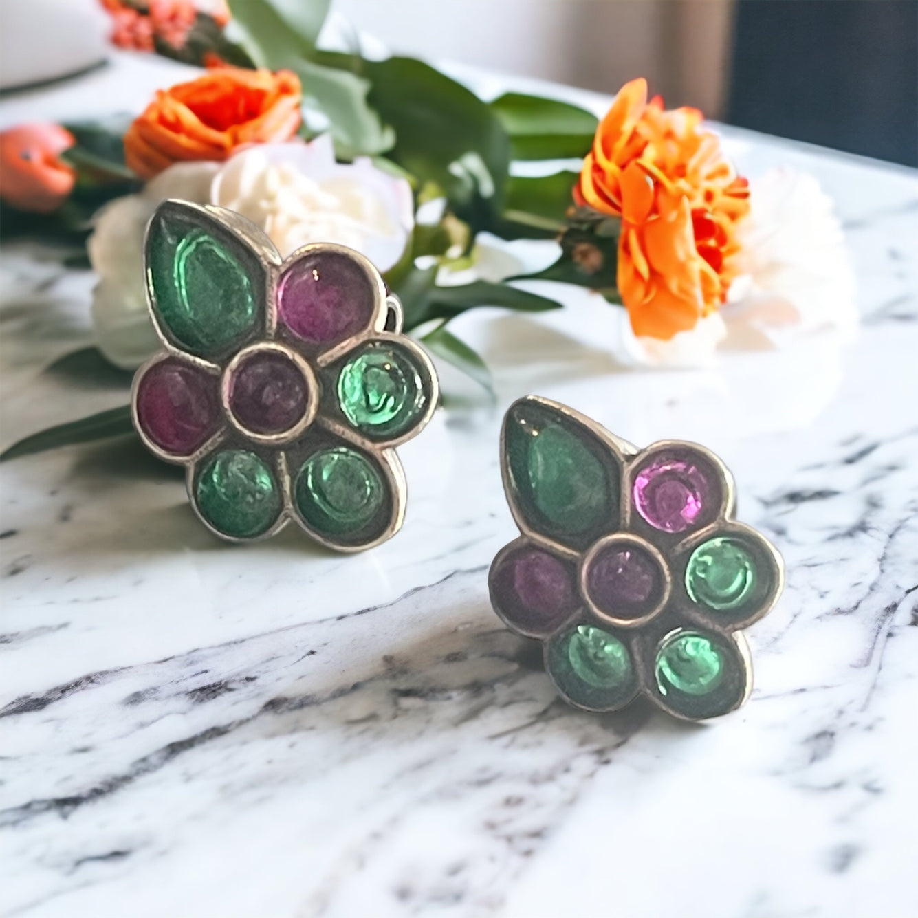 Riya4 92.5 silver earrings