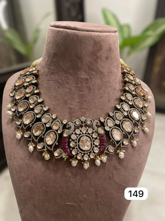 Jodha moissanites necklace