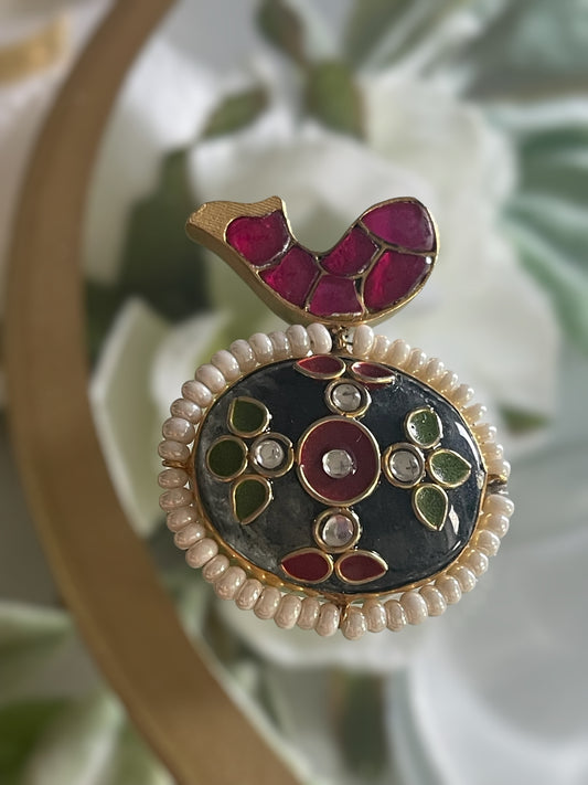 Keya 92.5 silver stoneinlay pendant
