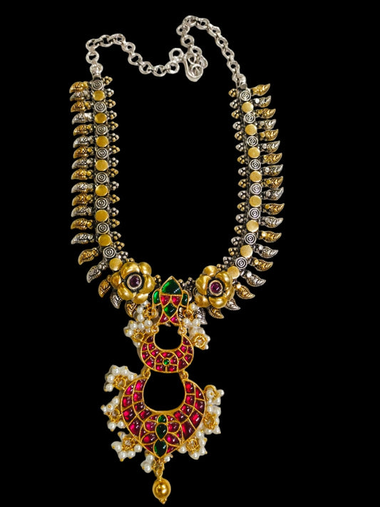 Neerja 92.5 silver dual tone necklace