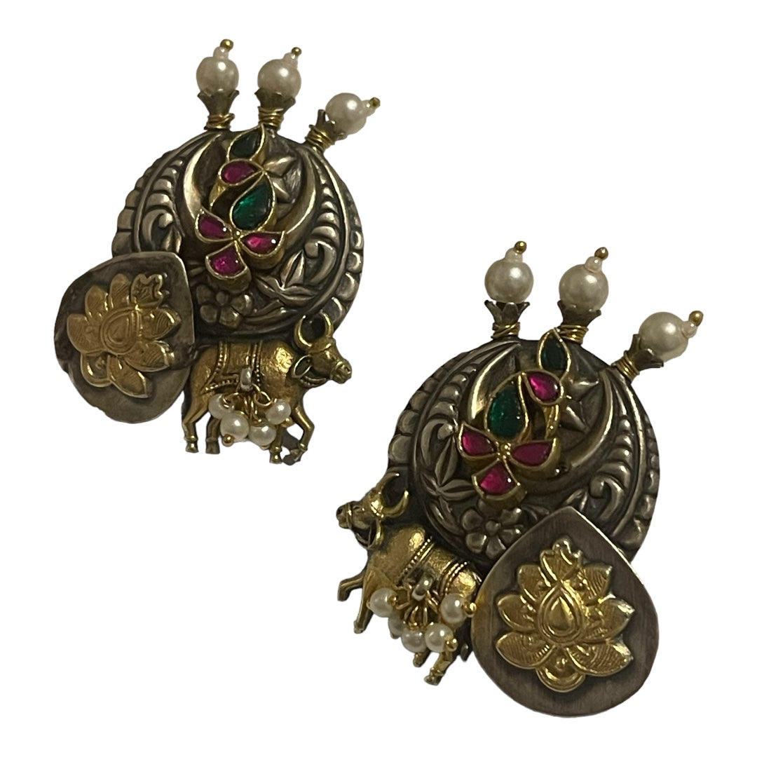 Maneesha 92.5 silver earrings