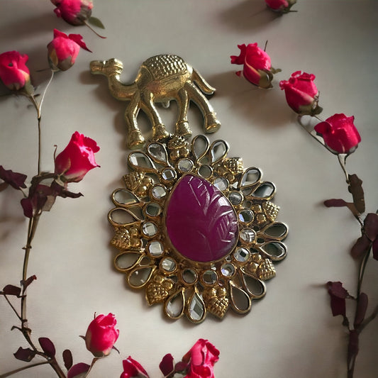 Blanche 92.5 silver stoneinlay pendant