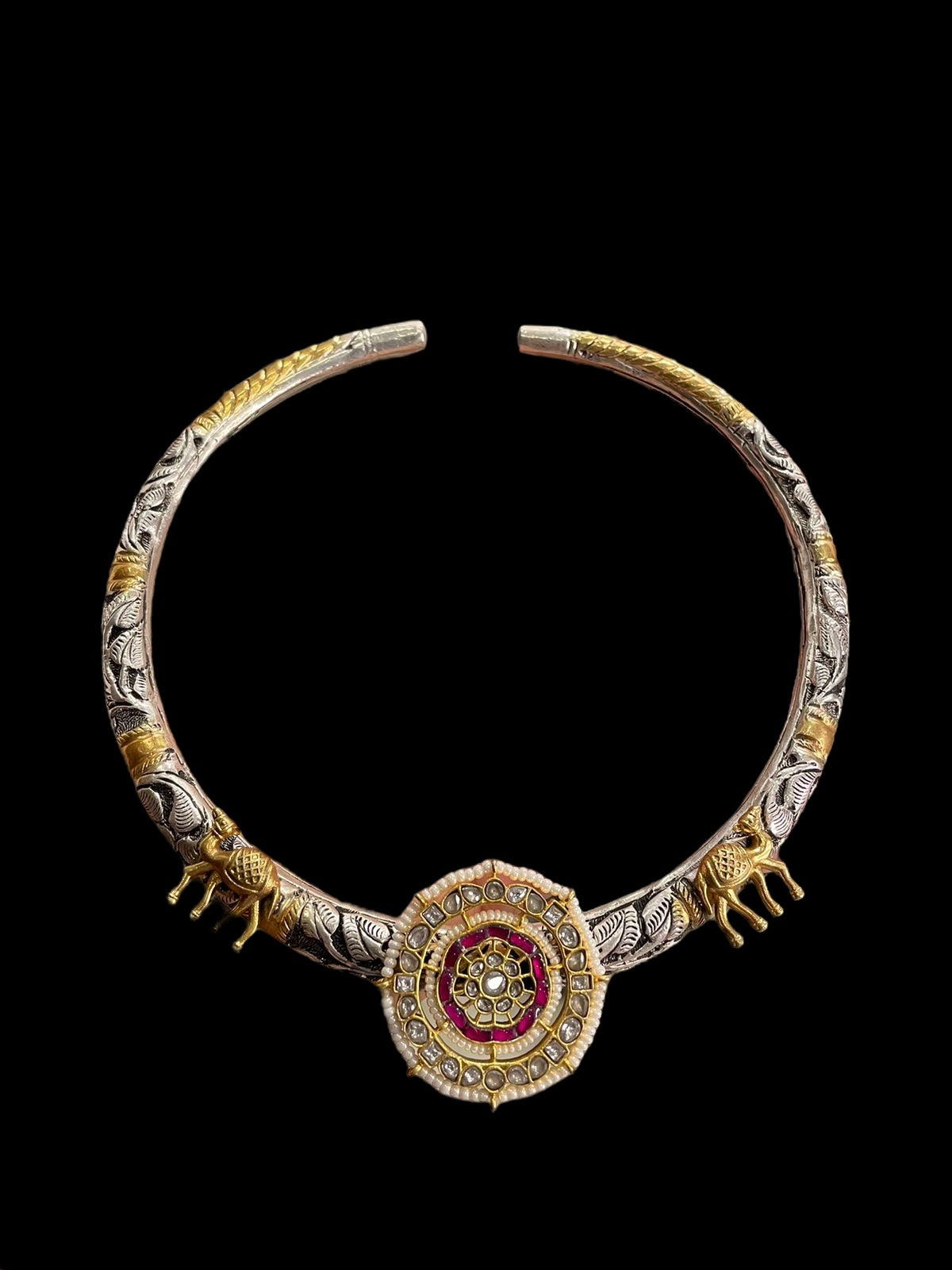 Saanvi 92.5 silver jadau hasli