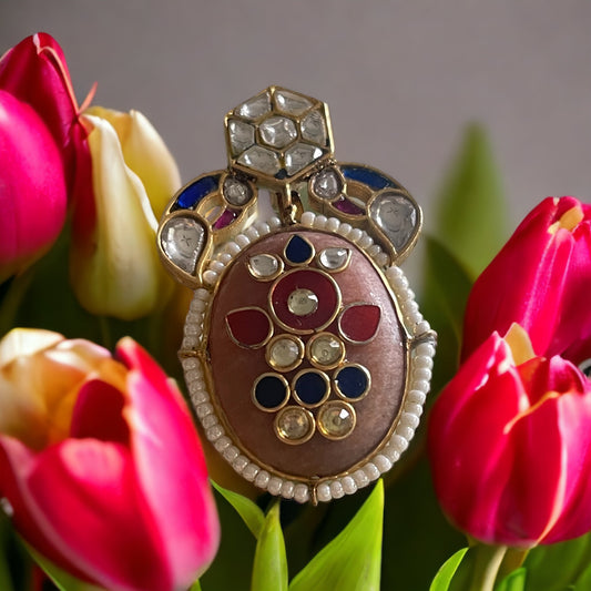 Berthe 92.5 silver stoneinlay pendant