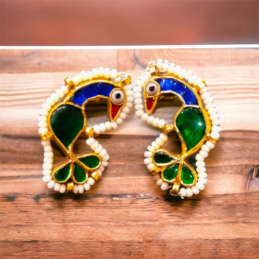 92.5 silver Jadau Kundan studs