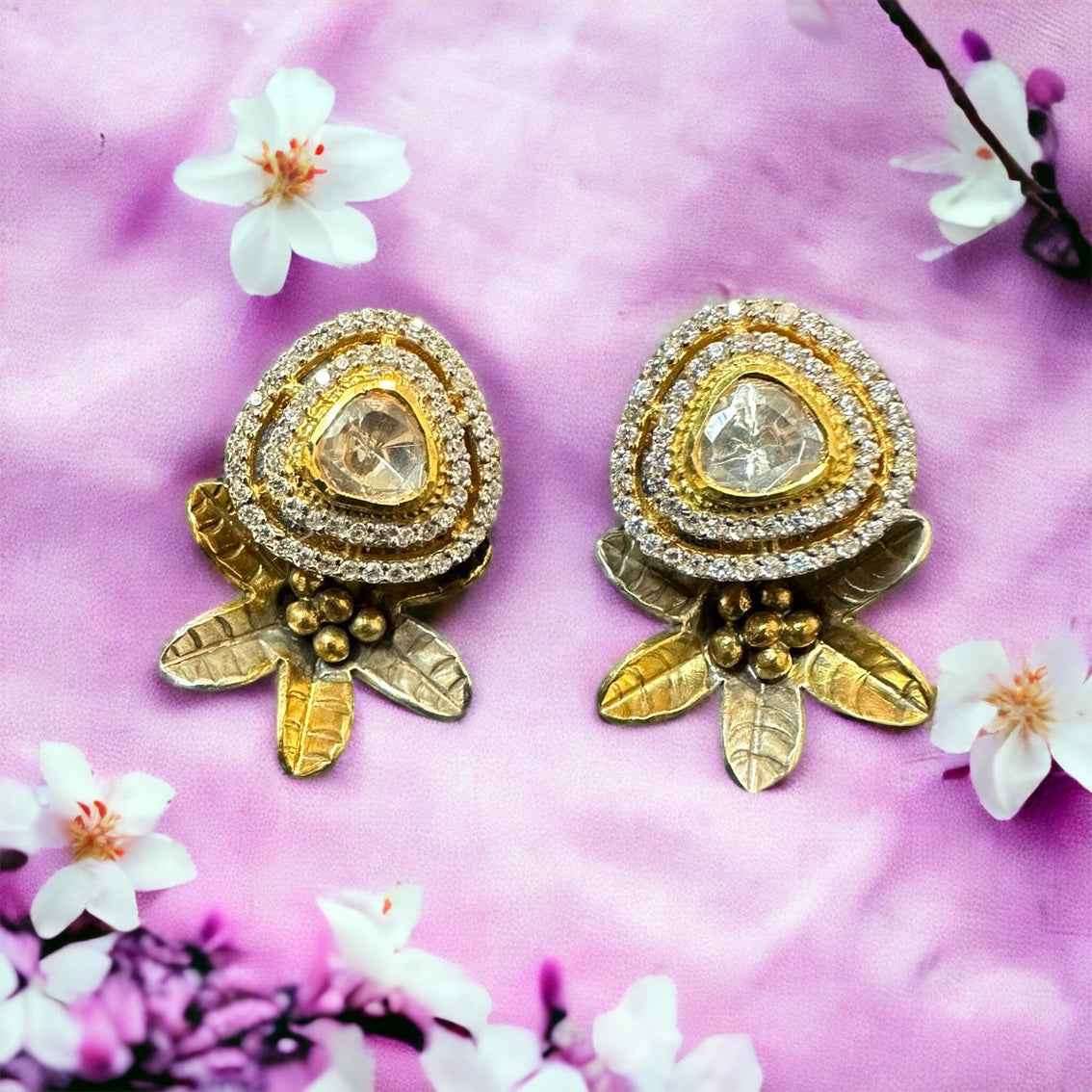 Kesha 92.5 silver moissanite earrings