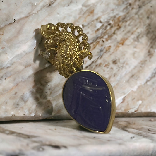 Lasya 92.5 silver stoneinlay pendant