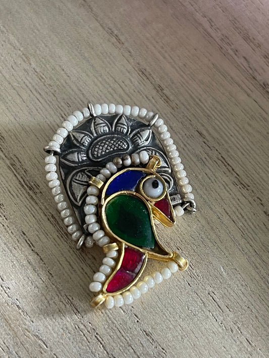 Peacock 92.5 silver pendant