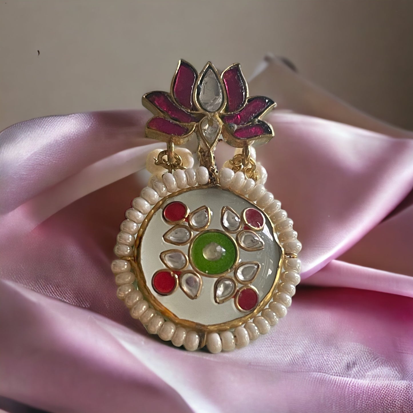 Amina 92.5 silver stone inlay pendant