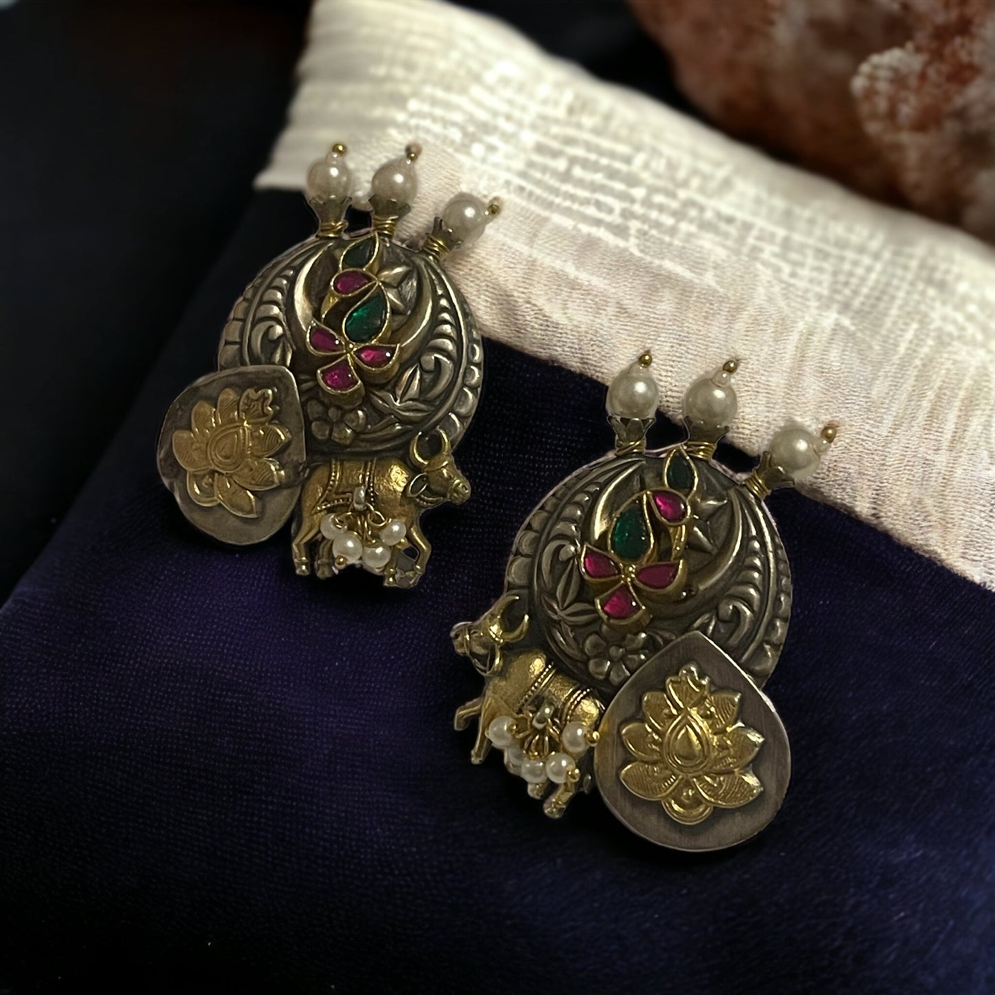 Maneesha 92.5 silver earrings